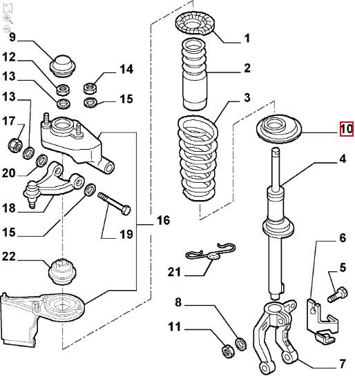 FIAT GROUP - COUPELLE DE RESSORT - 46746068