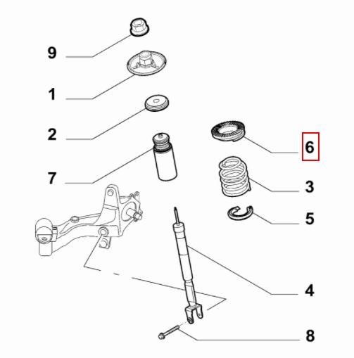 FIAT GROUP - RING SCHOKDEMPER - 50515094