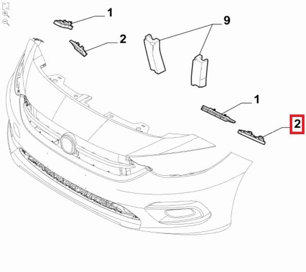 FIAT GROUP - BUMPERBEUGEL LINKS VOOR - 51984513