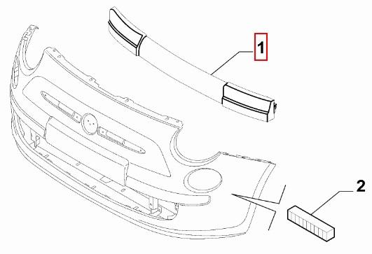 undefined FIAT GROUP - STOOTRUBBER BUMPER VOORZIJDE - 52007761 