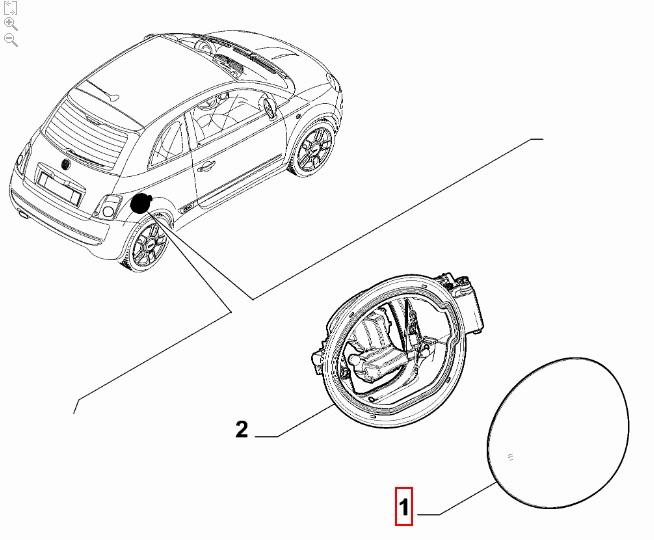 undefined FIAT GROUP - OPLAADKLEP 500E - 52138991 