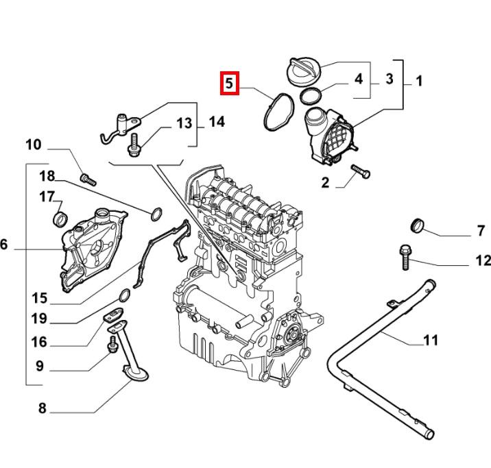undefined FIAT GROUP - PAKKING OLIEVULDOP - K68100291AA 