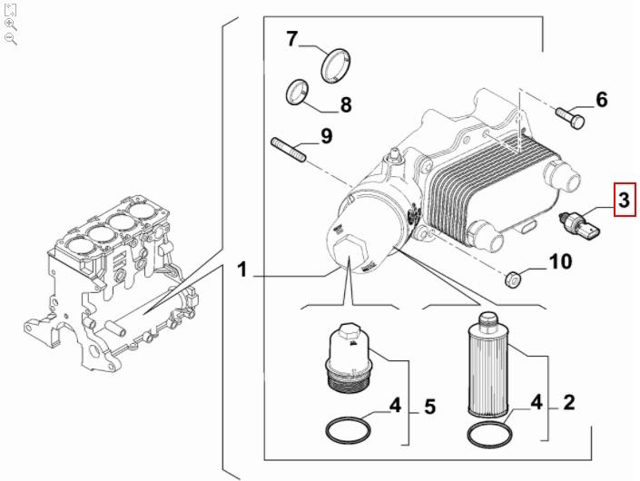 FIAT GROUP - ALFA GT, REVERSE LIGHT SWITCH ORIGINAL - 55283219