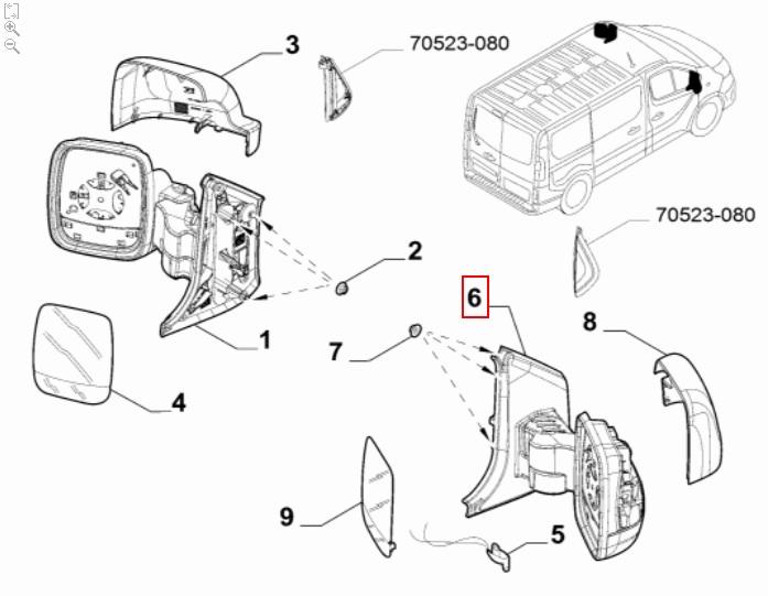 FIAT GROUP - REAR VIEW MIRROR - 6000640142