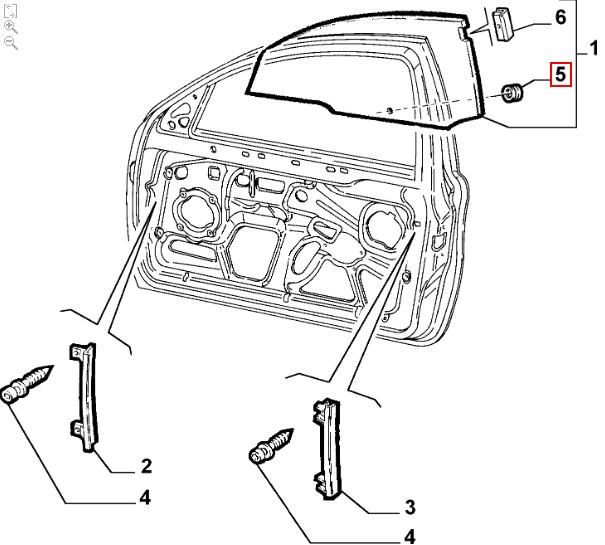 FIAT GROUP - BAGUE CAOUTCHOUC - 60625907