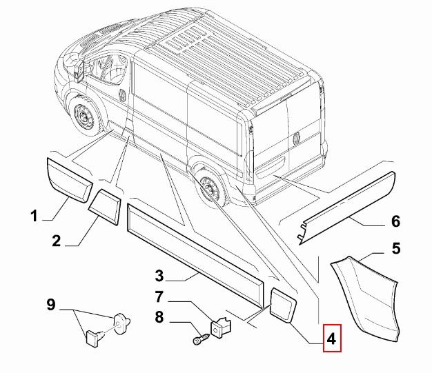FIAT GROUP - 735422845 - ZIERLEISTE