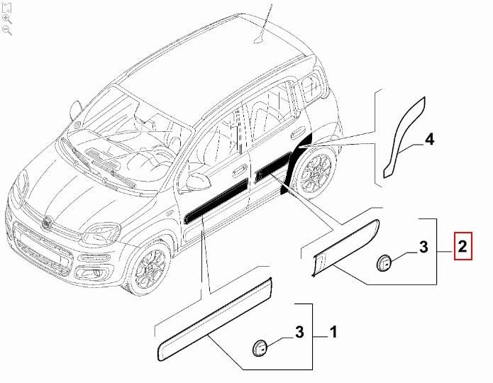 undefined FIAT GROUP - STOOTLIJST RECHTS ACHTER - 735786667 