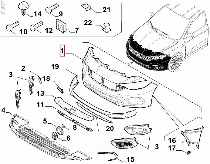undefined FIAT GROUP - BUMPER VOORZIJDE TIPO (PRIMER) - 735686556 