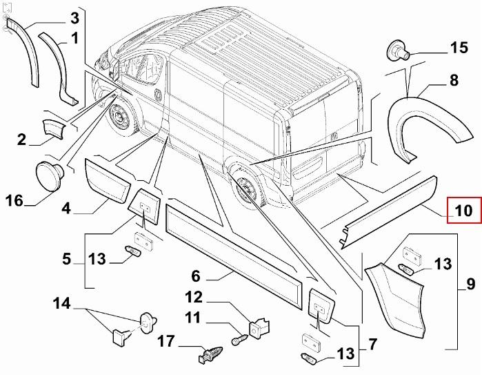 FIAT GROUP - 735763483 - ZIERLEISTE