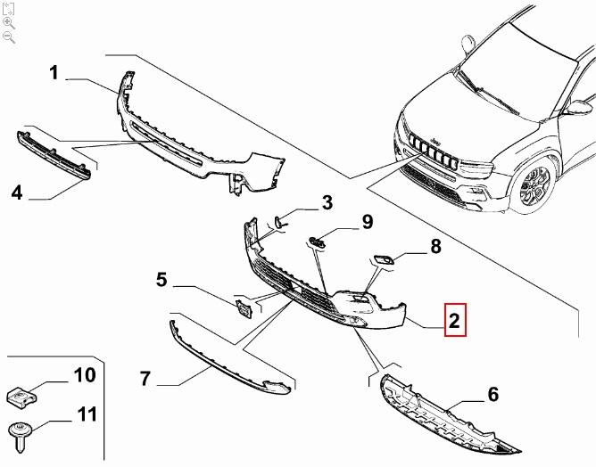 FIAT GROUP - FRONT BUMPER - 735771111