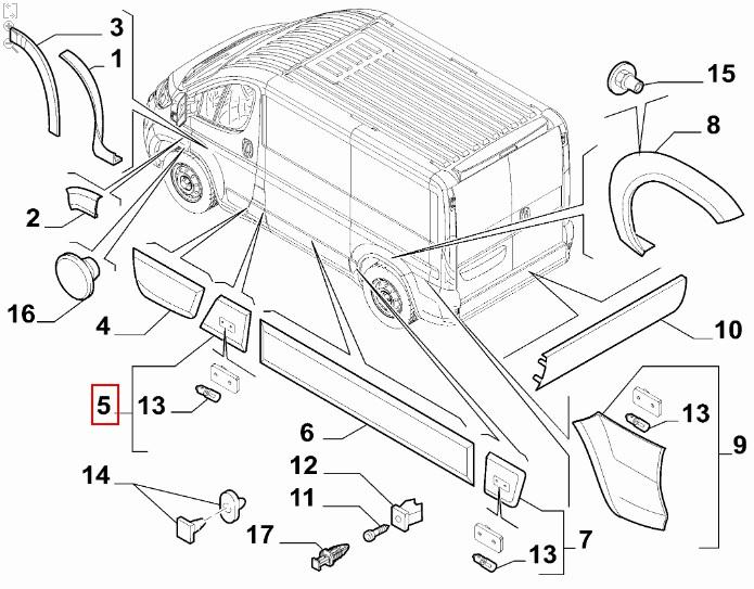 FIAT GROUP - 735775470 - ZIERLEISTE