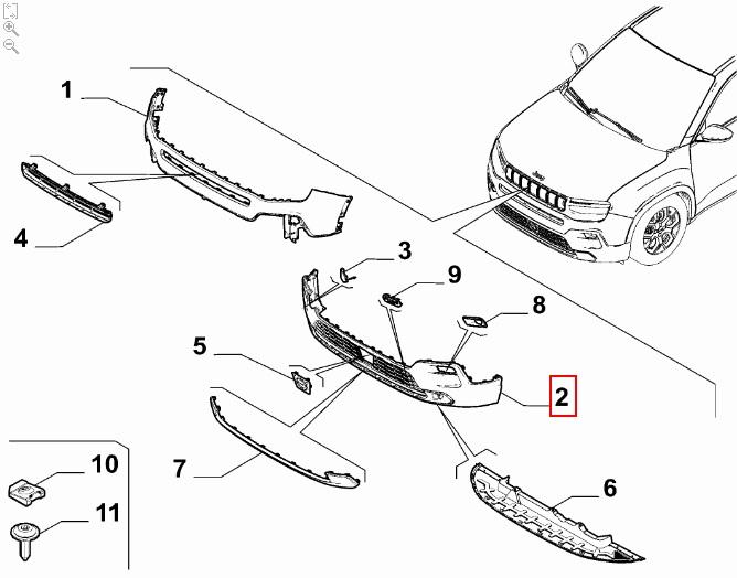 undefined FIAT GROUP - BUMPER VOORZIJDE AVENGER - 735777047 