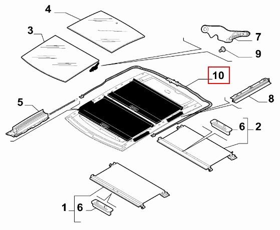 undefined FIAT GROUP - CABLE MECHANISM PANORAMIC ROOF ORIGINAL - 77368265 