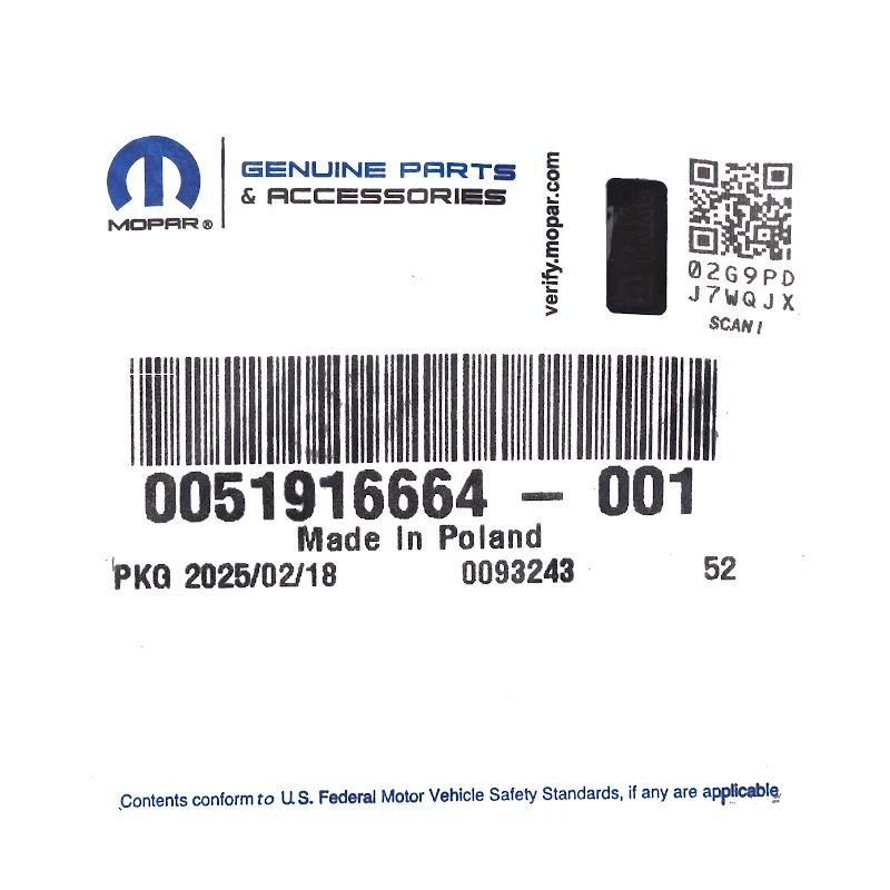 Front FIAT GROUP - 51916664 - Rohr