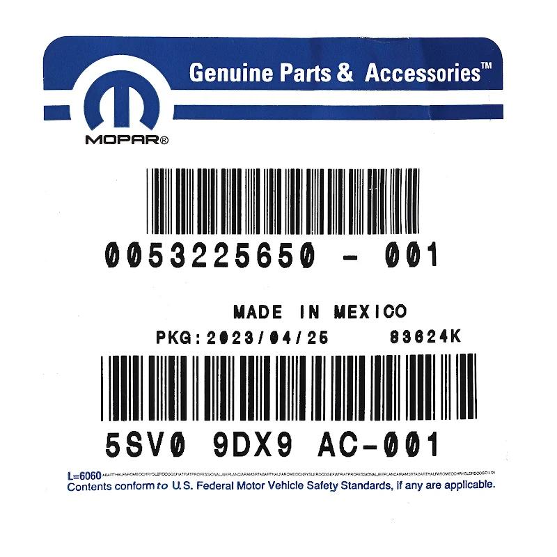 Front FIAT GROUP - K5SV09DX9AC - GURTKUPPLUNGSTEIL