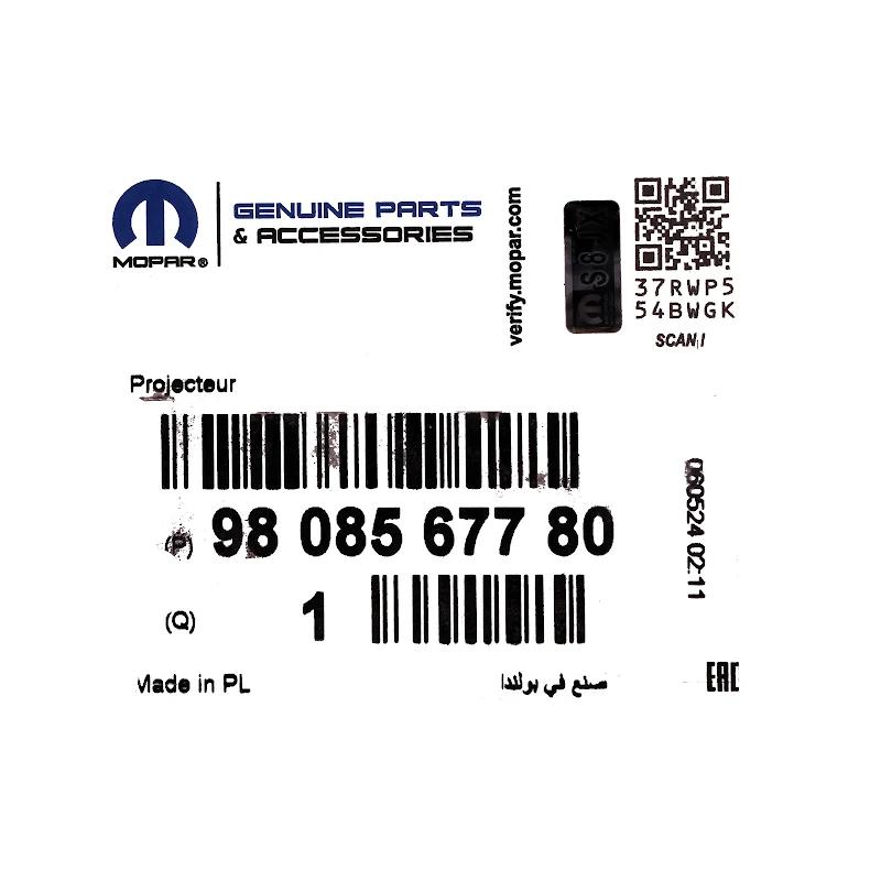 Front PSA - HEADLAMP - 9808567780