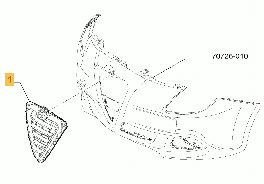 FIAT GROUP - GRILLE - 156106603