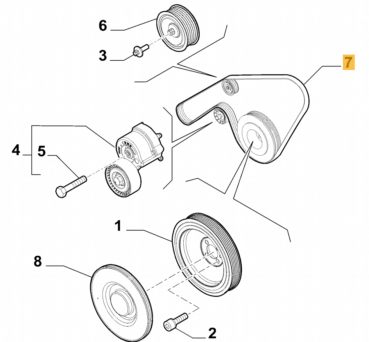 FIAT GROUP - TRANS BELT - 46354610