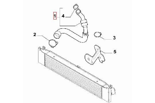 FIAT GROUP - slang INTERCOOLER COMPLEET - 1370429080