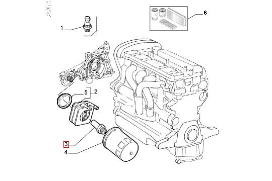 FIAT GROUP - aansluiting OLIEFILTER - 73500514