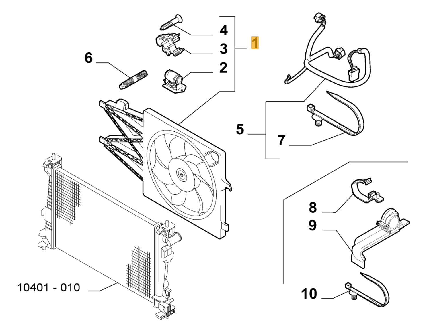 FIAT GROUP - ELEKTRISCHE VENTILATOR - 50532837