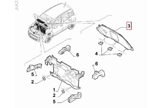 undefined FIAT GROUP - ISOLATIE MOTORKAP PANDA '12 - 51859519 