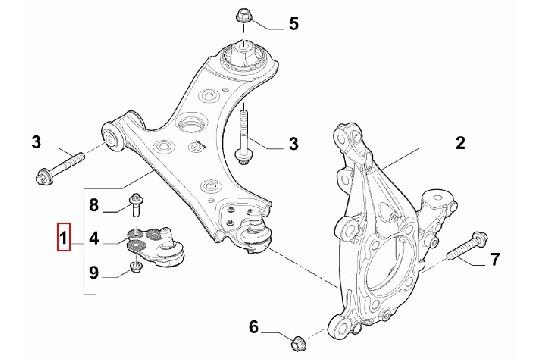 FIAT GROUP - CONTROL ARM - 51959820