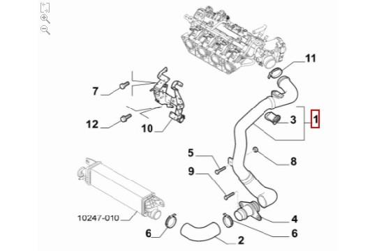 FIAT GROUP - INTERCOOLER SLANG -> INLAAT - 50530217