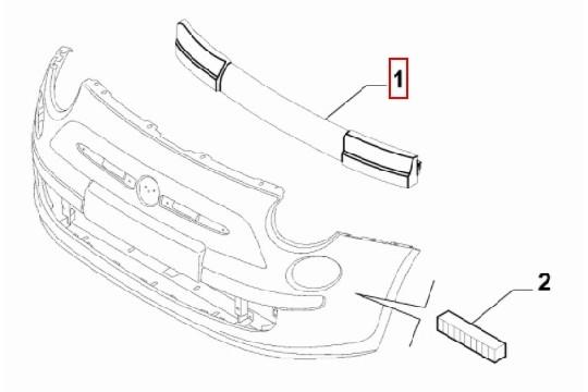 undefined FIAT GROUP - STOOTRUBBER BUMPER VOORZIJDE - 52007760 
