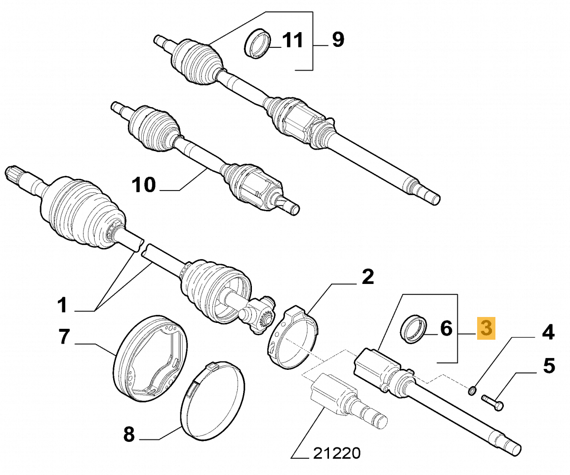 undefined FIAT GROUP - SHAFT - 55237710 