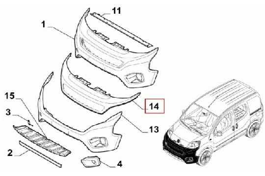 undefined FIAT GROUP - BUMPER VOORZIJDE BOVEN PRIMER - 735655402 