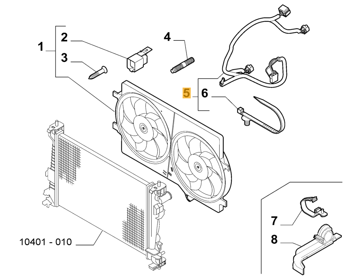 undefined FIAT GROUP - ELECTRIC FAN CABLE COMPLETE - 50549719 