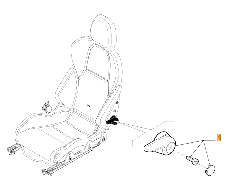 FIAT GROUP - HEVEL LINKER STOEL ORIGINEEL - 71775350