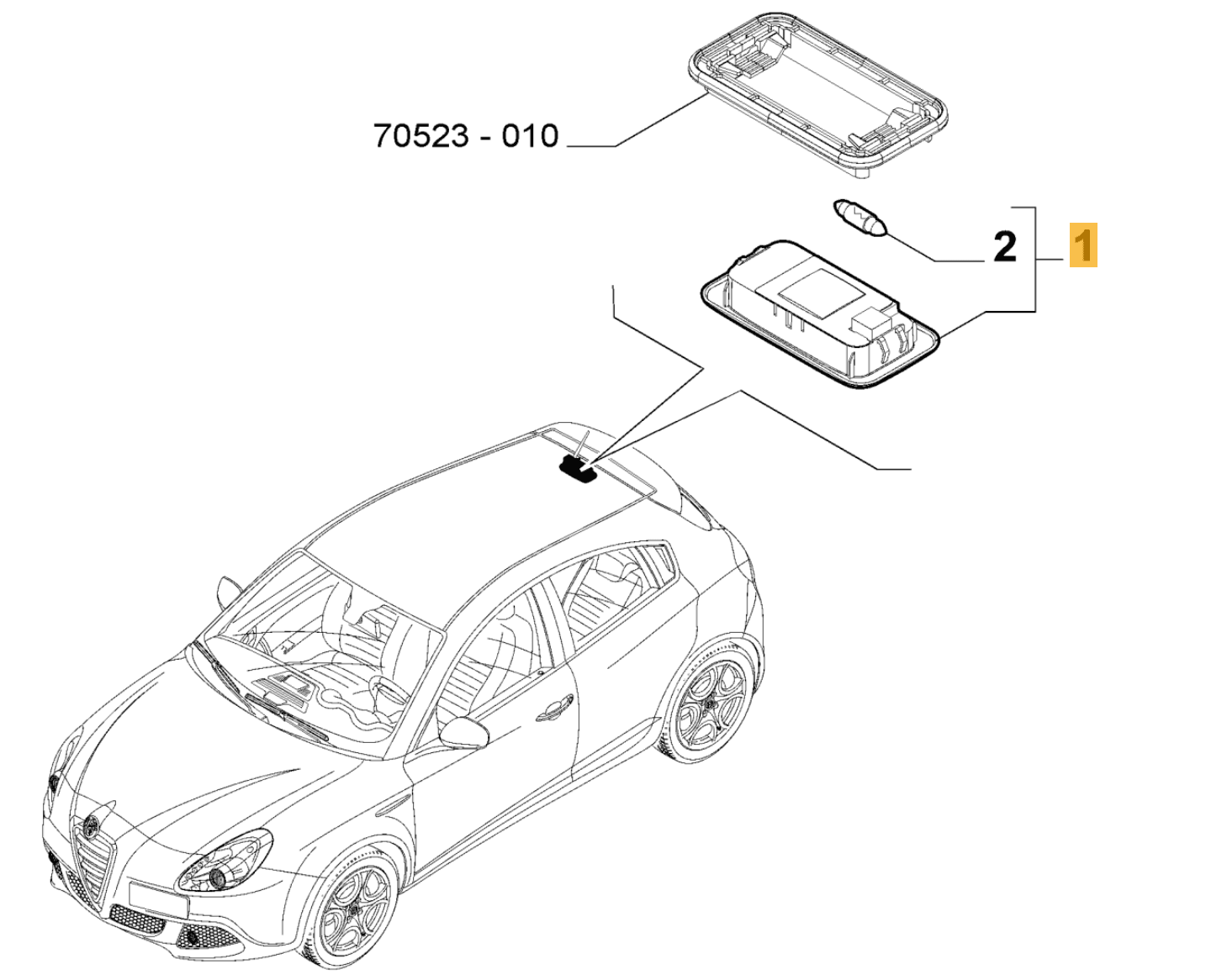 undefined FIAT GROUP - VERLICHTING BINNEN - 156093280 